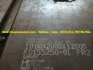 Thép Tấm A515gr/70 10 ly x 2000 x 6000/ 12000mm