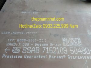 Thép tấm Hardox 500 20ly