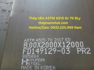 Thép tấm 8ly A515 Gr70,Thép tấm chịu nhiệt 8Ly A515Gr70