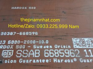 Thép tấm Hardox 500