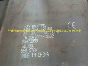 THÉP TẤM S355J2+N, TIÊU CHUẨN EN10025-2