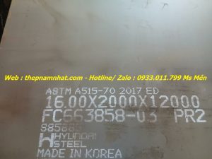 Thép tấm chịu nhiệt A515Gr70/Gr50